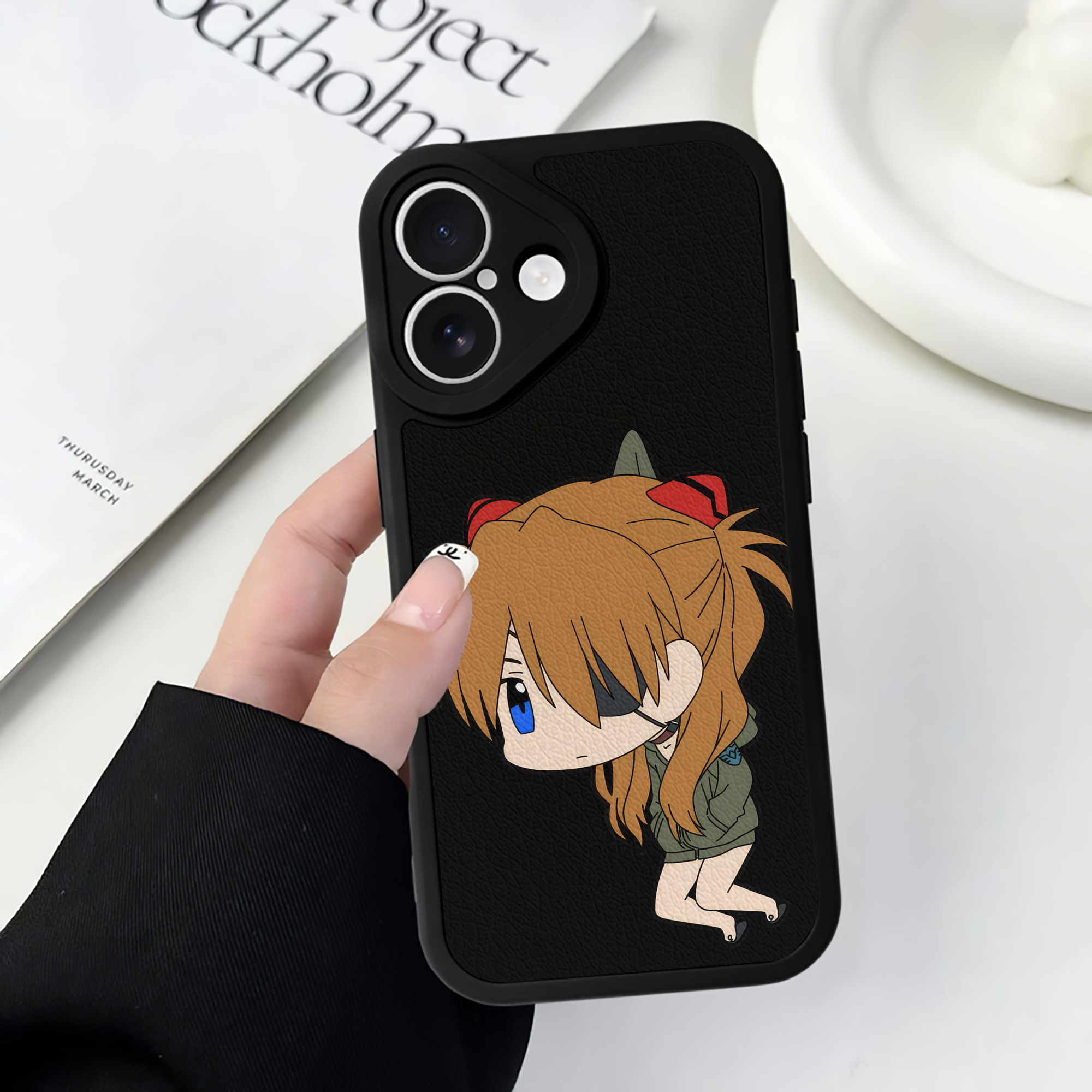 （画像用） EVA 新世紀エヴァンゲリオン 【iPhone 16シリーズ対応】シリコンスマホケース（レザー調） 材質：シリコン